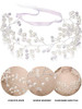 WILLBOND 2 Pieces Flower Girls Headpiece Princess Wedding Faux Pearls Rhinestone Headband Bridal Crystal Hairband Tiara