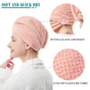 ELLEWIN 2 Pack Drying Hair Towel Wrap Rayon Polyester Microfiber Hair Turban Buttons Super Absorbent Quick Dry Rapid Hea