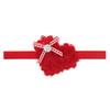 JustMyDress Baby Girls Valentines Headband HeartShaped Rose Flower Headwear Hair Band JHV01 2 PcsBlack Red