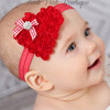 JustMyDress Baby Girls Valentines Headband HeartShaped Rose Flower Headwear Hair Band JHV01 2 PcsBlack Red