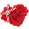 JustMyDress Baby Girls Valentines Headband HeartShaped Rose Flower Headwear Hair Band JHV01 2 PcsBlack Red