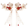 Lurrose Japanese Hairpins Butterfly Tassel Kimono Kanzashi Bobby Pins Hair Clip Hair Ornament Accessory for Traditional