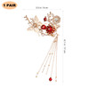 Lurrose Japanese Hairpins Butterfly Tassel Kimono Kanzashi Bobby Pins Hair Clip Hair Ornament Accessory for Traditional