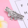 TEAMER Art Nouveau Leaf Hair Clip Metal Barrettes Hair Accessories Styling for Women Silver