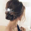 YBSHIN Wedding Hair Accessories for Women Silver Flower Hair Clips Rhinestone Bridal Headpieces Pearl Hair Accessories f