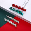 4PCS Christmas Snowflake Hair Clips for Women Holiday Rhinestone Crystal Snowflake Hairpins Xmas Festive Costume Hair Ac
