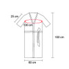 mollensiuer 1 Piece Silver Salon Robes Smock for Clients Hair Salon Client Gown Cape Hair Cutting Smock for Clients Kimo
