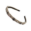 Aimimier Baroque Crystal Headband Bridal Vintage Pearl Floral Crown Luxury Rhinestone Wide Hair Hoop for Wedding White