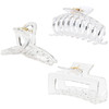 Kitiin Clear Claw Clips for ThickFineThin Hair Strong Holding Large Jaw Polycarbonate Clips for Women 3 pcs