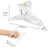 Kitiin Clear Claw Clips for ThickFineThin Hair Strong Holding Large Jaw Polycarbonate Clips for Women 3 pcs