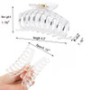Kitiin Clear Claw Clips for ThickFineThin Hair Strong Holding Large Jaw Polycarbonate Clips for Women 3 pcs