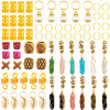 Messen 69 PCS Dreadlocks Jewelry Handemade Crystal Wire Wrapped Braids Hair Accessories Imitation Wood Beads Aluminum Ha
