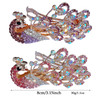 Yusier Peacock Rhinestone Hair Clip Decorative Hair Clips for Women Color Diamond Metal Hair Clip Womens Prom Hair Acces