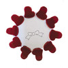 30 Pieces Lovely Heart Velvet Mini Hair Claw Clip Solid Color Small Hairpin for Women Ladies Girls Valentines Day Gift N