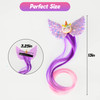 Ideal Swan 6 Set Unicorn Hair Extensions Clip Colorful Curly Hair Extensions for Girls Cute Unicorn Accessories Hair Cli