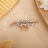 Chargances Flower Crystal Bridal Wedding Hair Comb Silver Rhinestone Hair Side Comb Bride Hair Accessories for Bridal Br