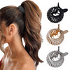FRDTLUTHW Rhinestone Small Hair Claw Clips for High Ponytail Shining Shark Hair Clips for Women Thick Long Hair 3 Colors