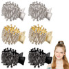 6 Pcs Pearl Rhinestone Shark Hair Claw Clips for Women Nonslip Fixed Ponytail Clips for Long Thick Hair