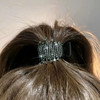 6 Pcs Pearl Rhinestone Shark Hair Claw Clips for Women Nonslip Fixed Ponytail Clips for Long Thick Hair