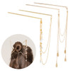 WEBBEDY 2Style Chinese Double Chain Hair Chopsticks Vintage Tassel Hair Sticks Hanfu Chignon Hairpins Hair Accessories f