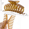 Kitiin Clear Brown Hair Claw Clips for ThickFineThin HairStrong holding teeth interlocking Women Jaw Clips for Hair 3 Co