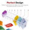 Watris Veiyi Universal Hair Clipper Guard Holder Case 8 Slots Transparent for Professional Barbers
