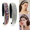 SHEHARUHI 2 Pieces Gorgeous Rhinestone Headbands Fashion Hair Accessories Glitter Sparkly Crystal Diamond Headbands for