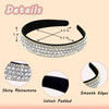 SHEHARUHI 2 Pieces Gorgeous Rhinestone Headbands Fashion Hair Accessories Glitter Sparkly Crystal Diamond Headbands for