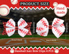 Whaline 4Pcs Baseball Glitter Hair Bow Clips Red and White Baseball Prints Cheer Hair Barrettes Grosgrain Ribbon Sports