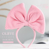 Olbye Bow Headbands Pink Headband with Bow Big Bows Hairbands Fleece Red Bowknot Head Band Huge Bow Hair Hoop Costume Pa