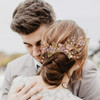 4pcs Wedding Handmade Fashion Hair Comb Set Floral Bridal Headpiece Hair Accessories Rhinestone Bridal Comb Pin Bride We