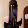 DRESSOOS Womens Tassel Hair Clip with Gold Fringe Headpiece Claw Clips Hair Barrettes Ponytail Holder and Hair Jewelry