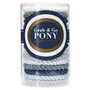 L Erickson Sky Blue Hair Ties for Thick Hair Grab Go Ponytail Holders 8 Pack Cloud Blue Thick NoCrease Bands with Strong