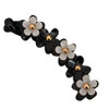 Lurrose Banana Hair Clips Toothed Ponytail Holder Strong Tension Hair Claw Flower Barrette for Women GirlsBlack