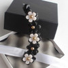 Lurrose Banana Hair Clips Toothed Ponytail Holder Strong Tension Hair Claw Flower Barrette for Women GirlsBlack