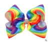 Rainbow Hair Bow with Clip Grosgrain Ribbons HairClips for Girls JB35 SetM