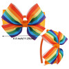 IHEOJAOC Rainbow Hair Headband Pride Day Hair Bow with Clip Candy Hair Accessories for Women Girls Rainbow Accessories f