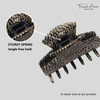 French Amie Chic Opera Small 2 Handmade Celluloid Jaw Hair Claw Clip Clamp Clutcher for Women and Girls Made in France O