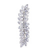 Beaupretty Rhinestone Hair Clips Crystal Leaf Hair Clip Diamond Hair Barrettes Hair Bang Clamp Decorative Alligator Hair