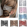 Magic Hair Comb Swovo 6 Pieces Elastic Beaded Hair Clips Women Stretchy Bride Double Slides Hairpins Combs for Women Lad