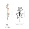 Beaupretty 4Pcs Moon Star hair clips Rhinestone Barrettes with Beads Tassel Hair charms Jewelry for Women Girl Silver Go
