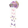 FRCOLOR Japanese Hair Clips Traditional Kimono Flower Floral Fan Barrette Clip Chinese Hanfu Costume Wedding Bridal Hair