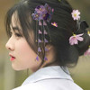 FRCOLOR Japanese Hair Clips Traditional Kimono Flower Floral Fan Barrette Clip Chinese Hanfu Costume Wedding Bridal Hair
