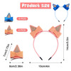 4 Pairs Dog Ears Hair Bow Clips and 2pcs Glitter Headbands Set Bowknot Hair Bows Cute Hair Accessories for Girls Hallowe