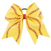 Girls Cheerleader Jumbo Bow Ponytail Holder Hairbow Girl Teen Hair Accessories JB81 DWhite Yellow