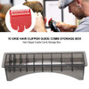 Rectangular Plastic Comb Organizer 10 Grid Base for Electric Hair Clipper Limit Combs and Tools