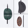 NICENEEDED 4Pcs Vintage Faux Leather Hair Accessories Barrettes Oval Ponytail Holders Hair Slides for Women Girls