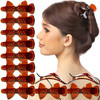 RC ROCHE ORNAMENT 12 Pcs Womens Hair Ribbon Bow Clip Cute Pretty Plastic No Slip Strong Grip Hold Girls Ladies Beauty Ac