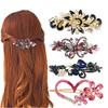 4 Packs Heart Shaped Crystal Butterfly Flower Vintage Hair Barrettes Peacock Rhinestones French Hair Clip Bridal Wedding