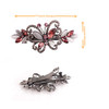 4 Packs Heart Shaped Crystal Butterfly Flower Vintage Hair Barrettes Peacock Rhinestones French Hair Clip Bridal Wedding